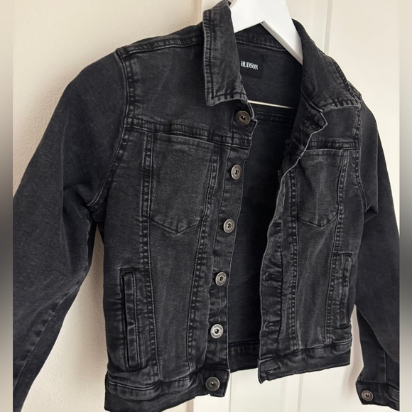 Hudson Jeans Cropped Black Denim Jacket, Small - Picture 4 of 9